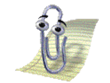 Clippy, a friendly paperclip