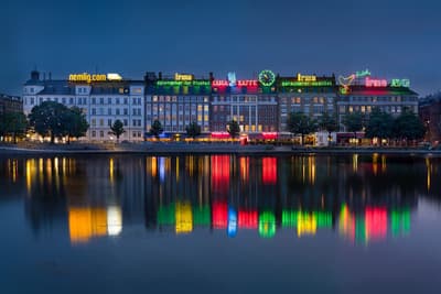 Copenhagen skyline from the Lakes