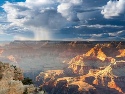 Rain over the Grand Canyon